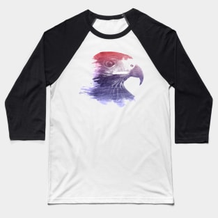Eagle Superimposed Watercolor Baseball T-Shirt